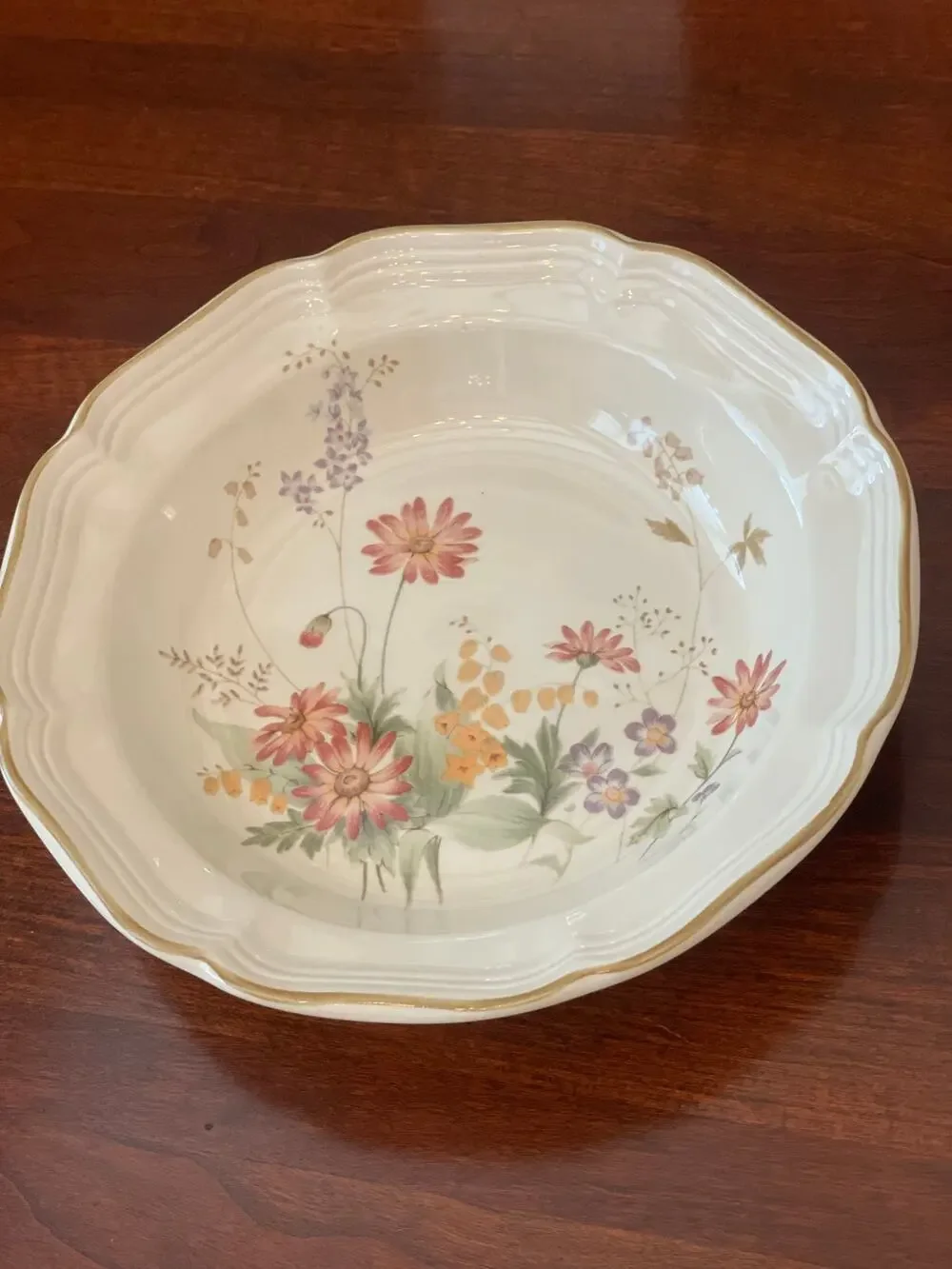 Mikasa Heritage Samantha F2017 Wildflower Floral Soup Pasta Bowls 8.5” Set of 6